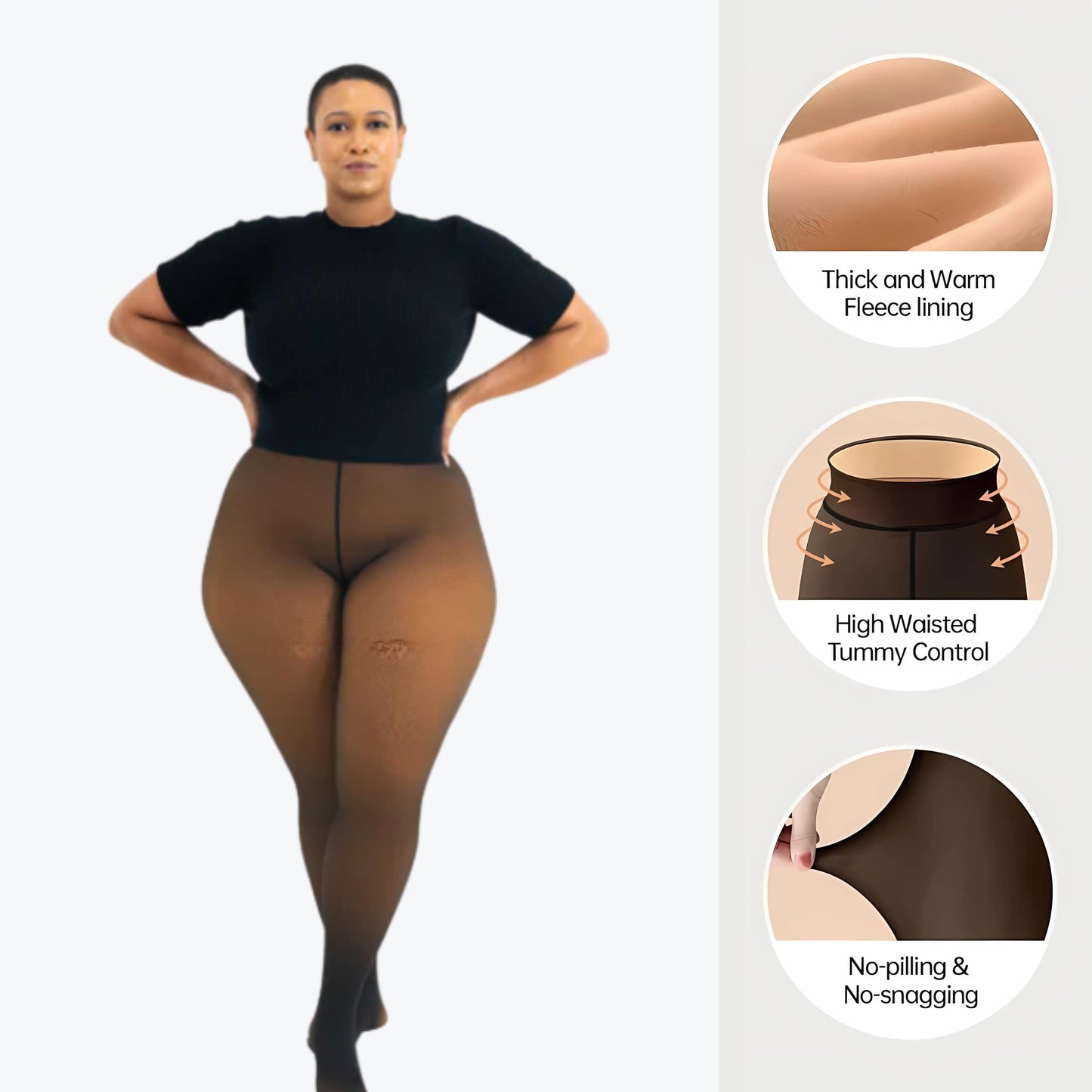 Sheer Look, Cozy Warmth — Finally In Your Shade | Elvorae Fleecia™ Tights