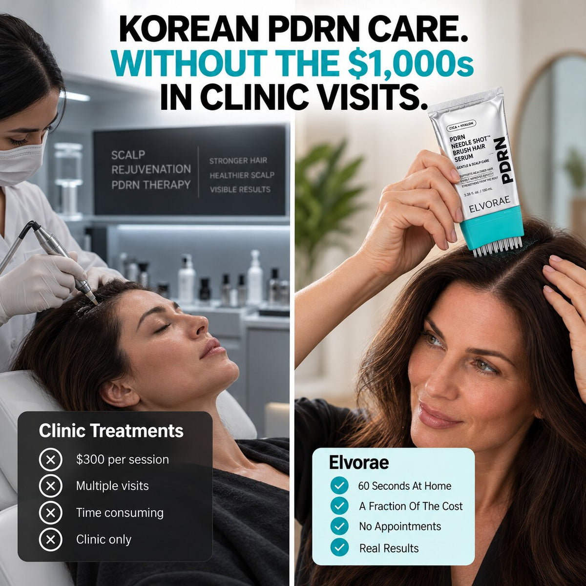 ELVORAE | Korean PDRN Reedle Hair Shot